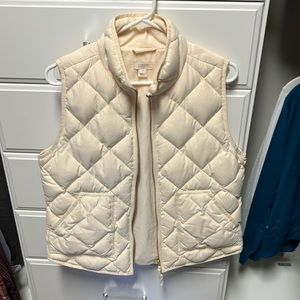 Cream colored medium jcrew vest.